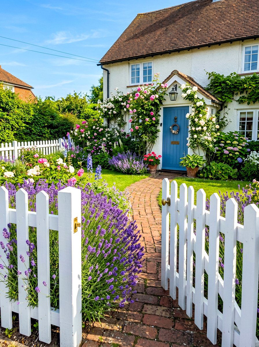 Classic Picket Garden Fence - 30 small yard fence ideas