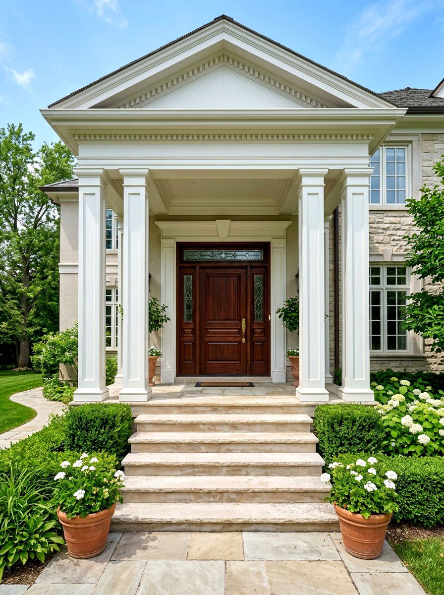 Classic Portico Entrance - 30 quiet luxury exterior ideas