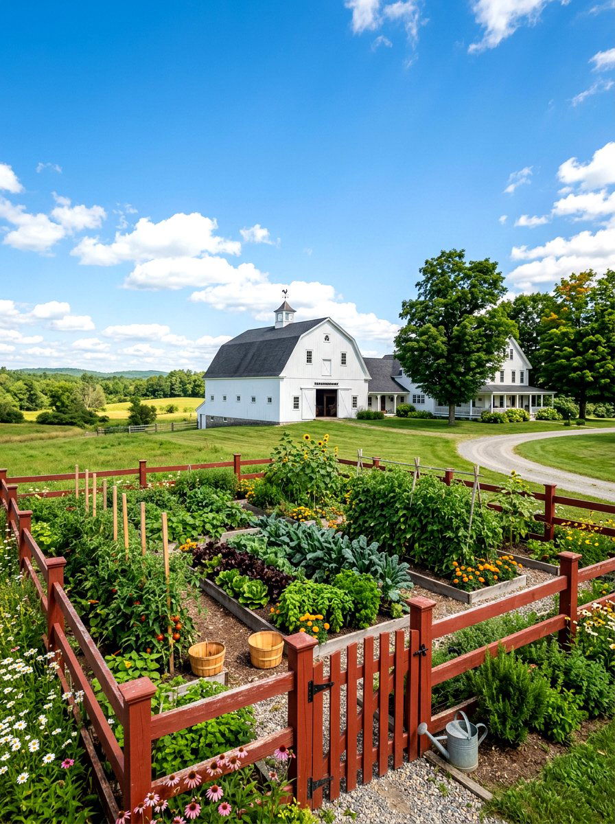 Classic Red Fence - 30 fence paint ideas