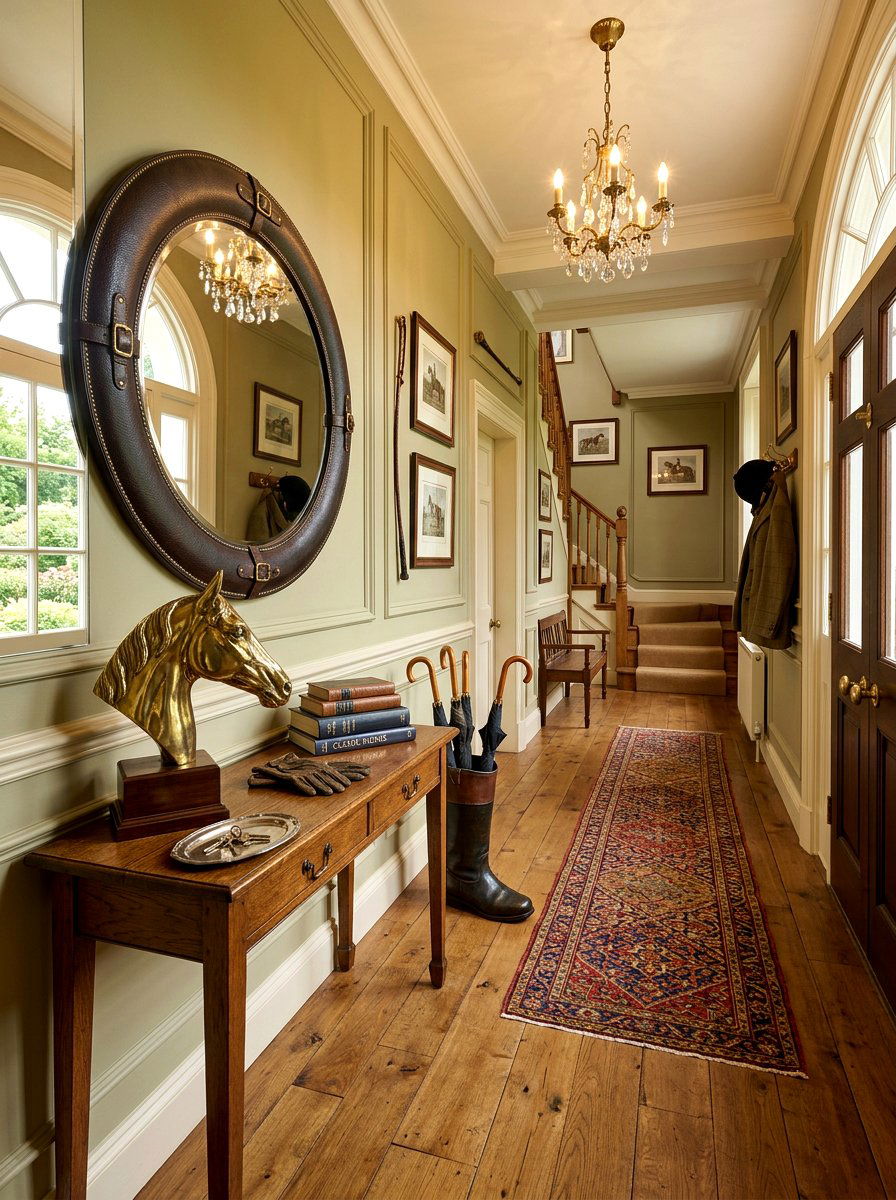 Classic Rider Entryway - 30 equestrian decor ideas