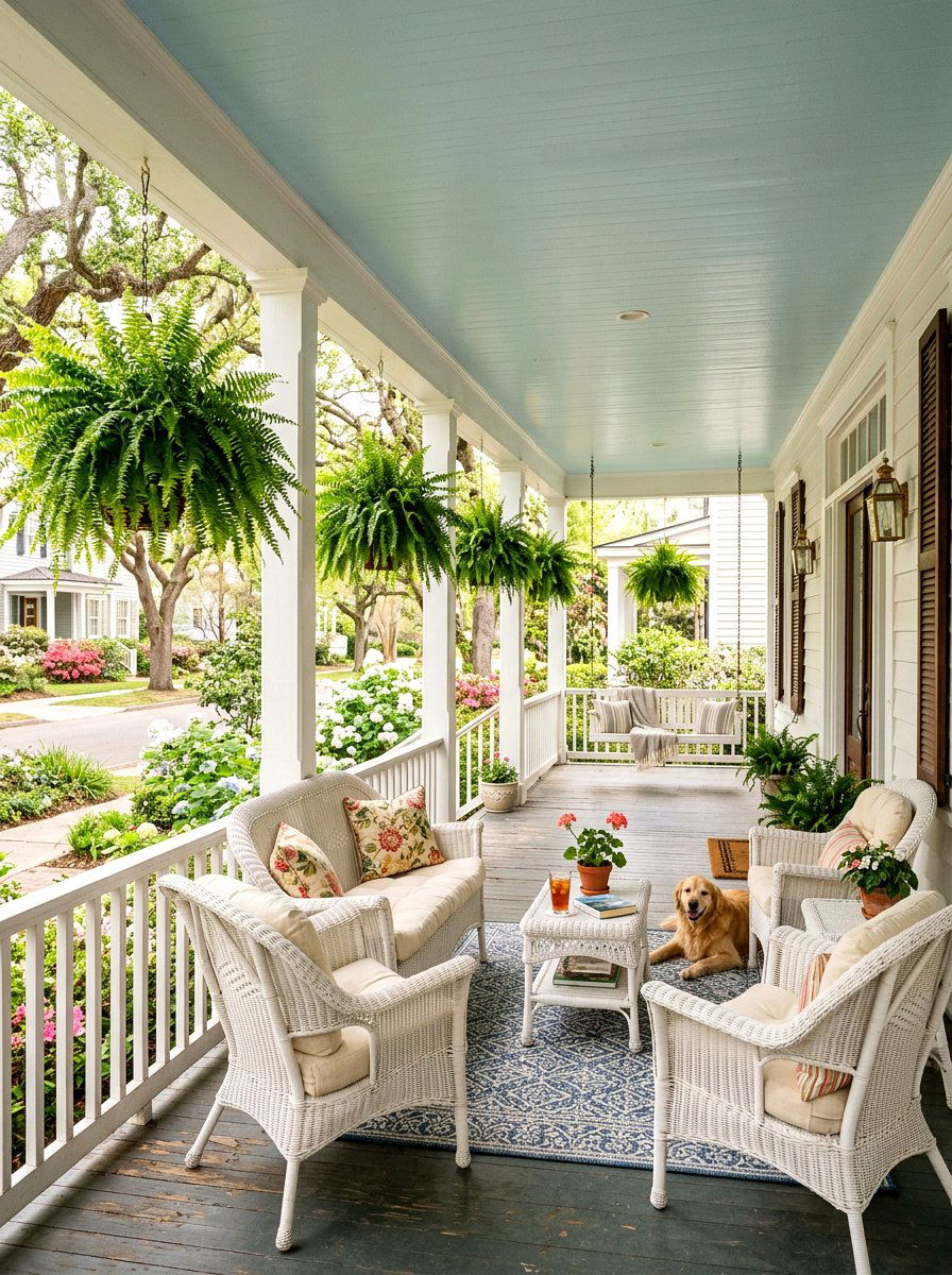 Classic Southern Front Porch - 30 cozy front porch ideas