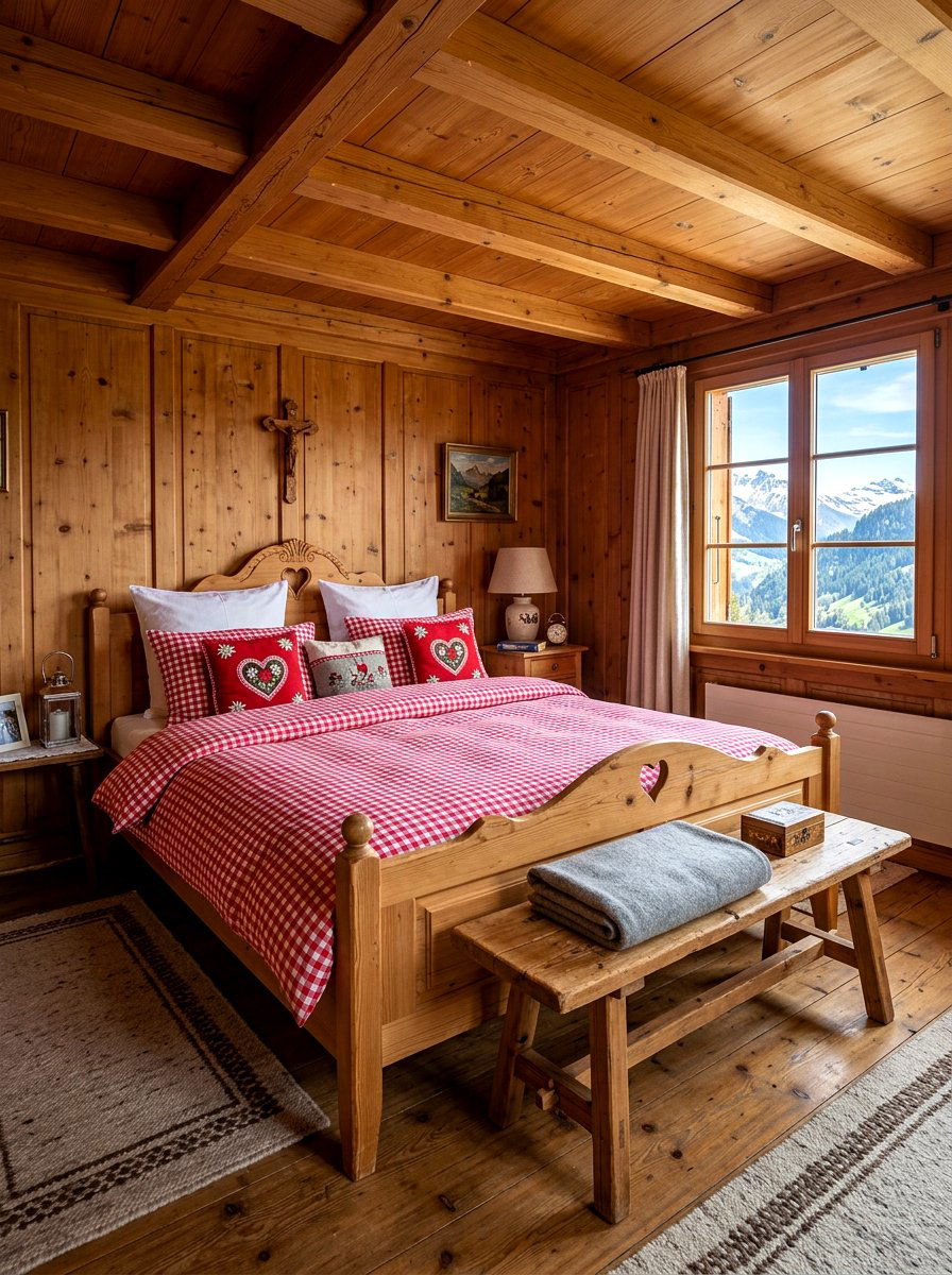 Classic Swiss Bedroom - 30 European bed styling ideas