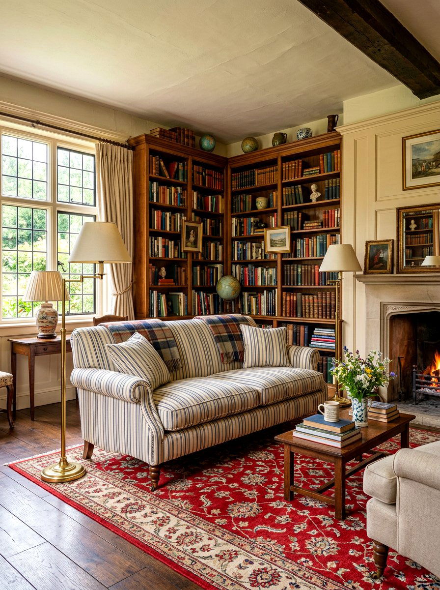 Classic Ticking Stripe Sofa - 30 striped sofa ideas