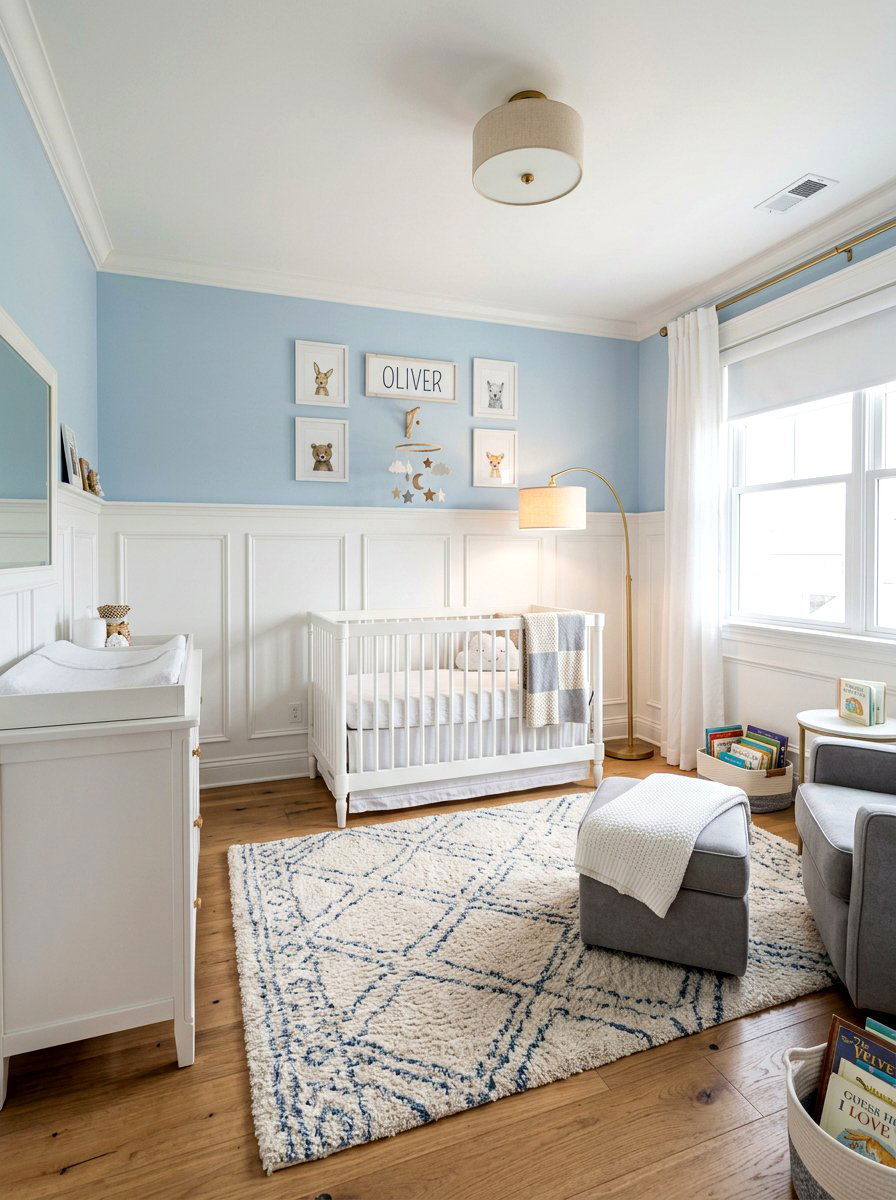 Classic Wainscoting Wall Paneling - 30 old money nursery ideas