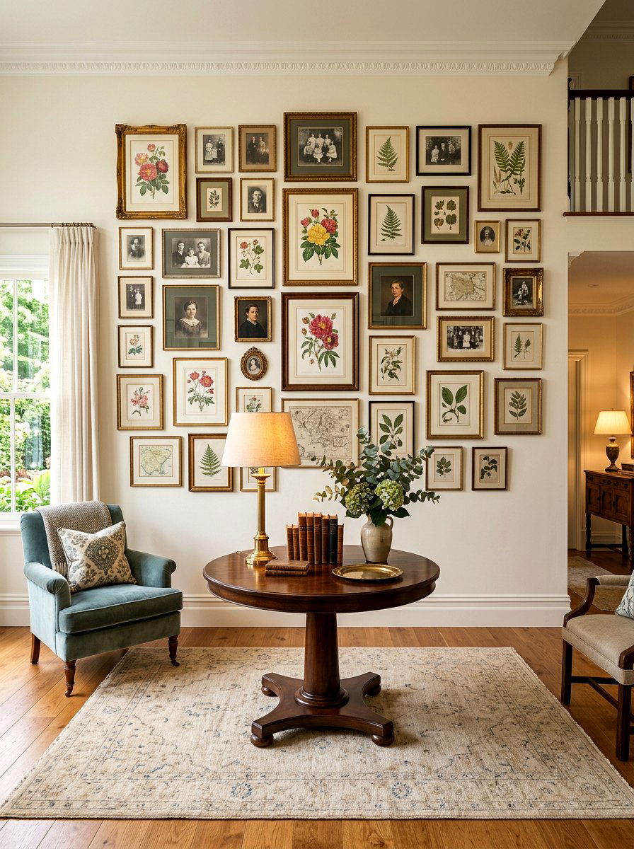 Classic gallery wall - 30 Nancy Meyers dining room ideas