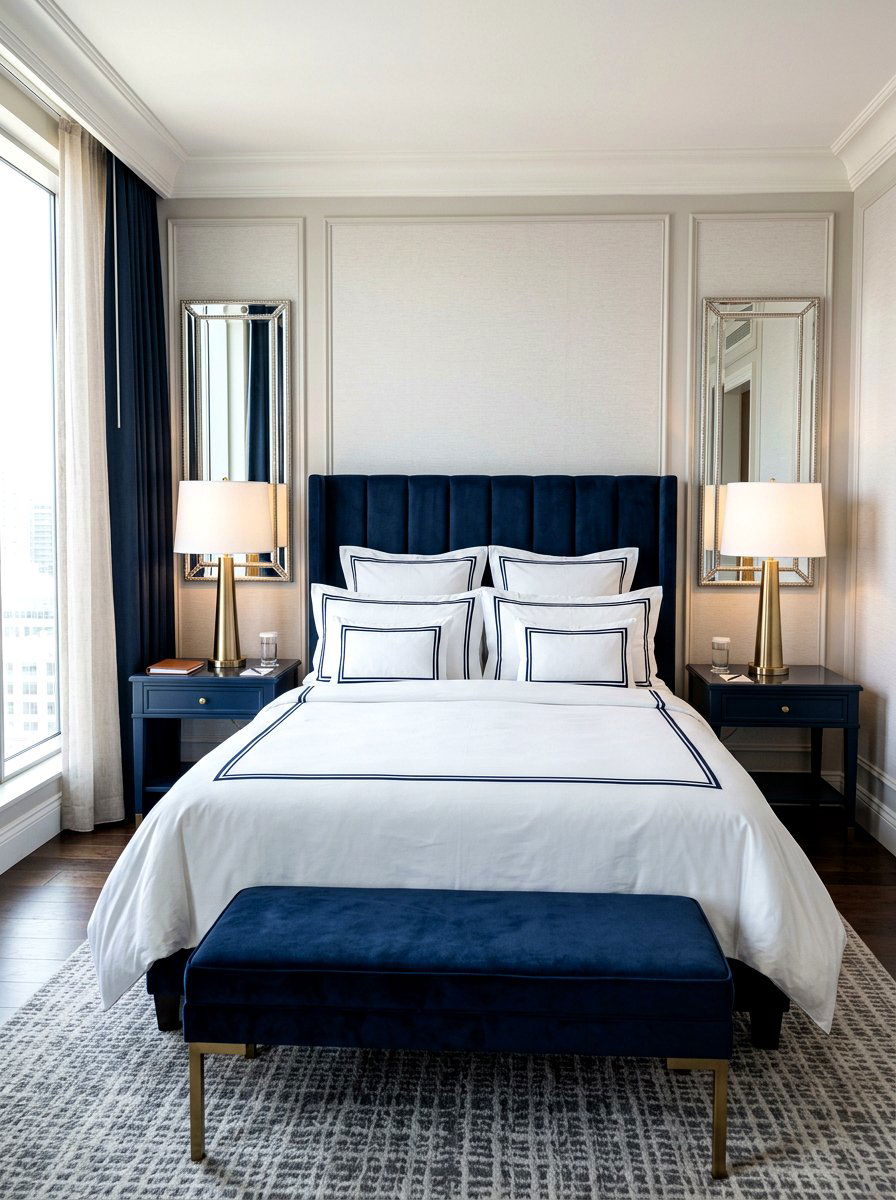 Classic hotel border bedding - 30 designer bedding bedroom ideas