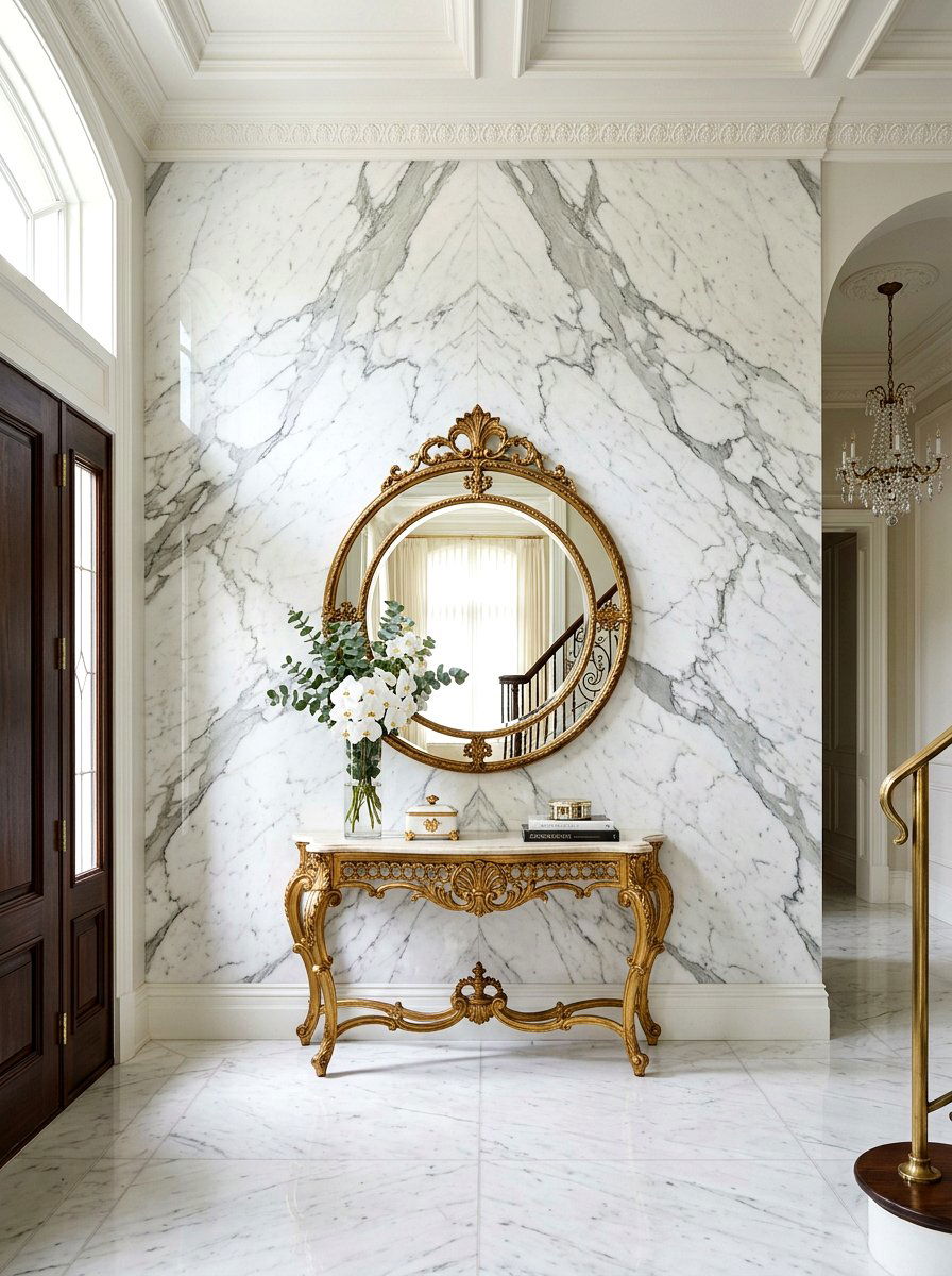 Classic marble wall mural - 30 mural wall ideas