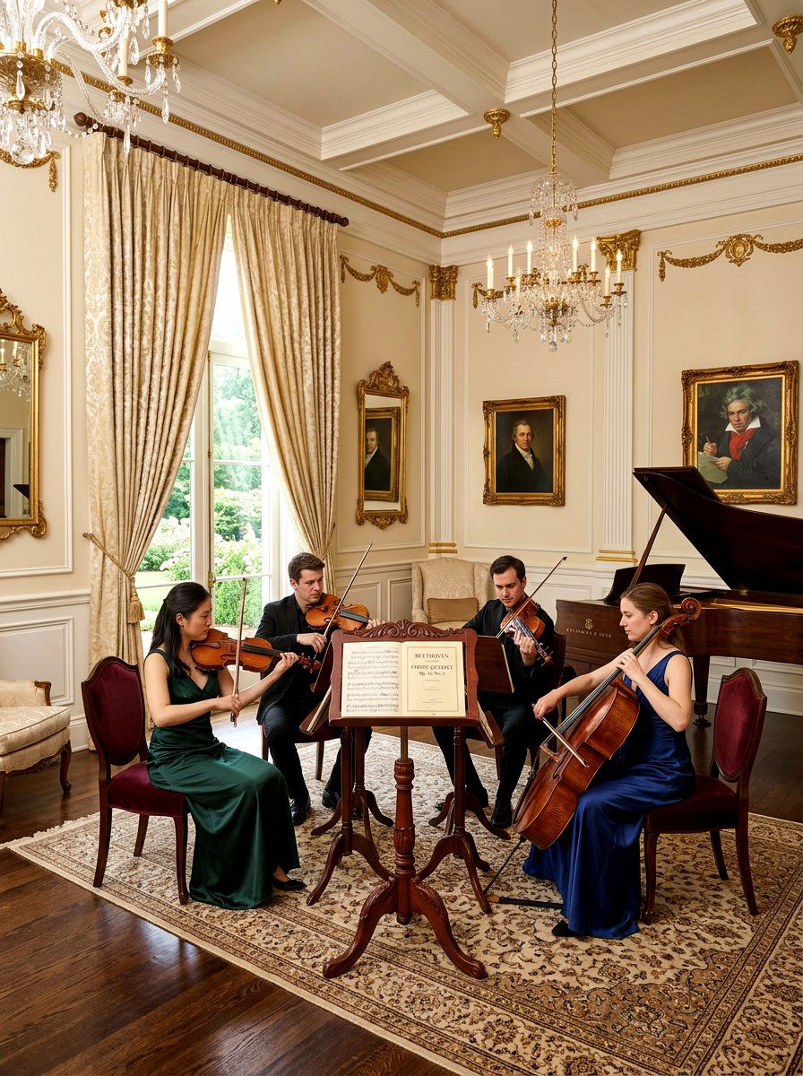 Classical music parlor - 30 music room ideas