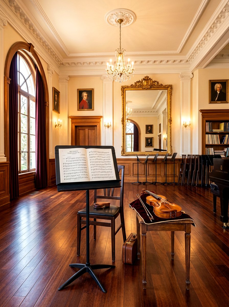 Classical orchestral practice room - 30 music practice room ideas