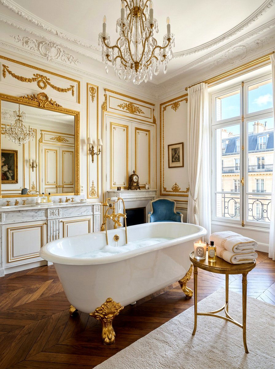 Clawfoot Bathtub - 30 Parisian bathroom ideas