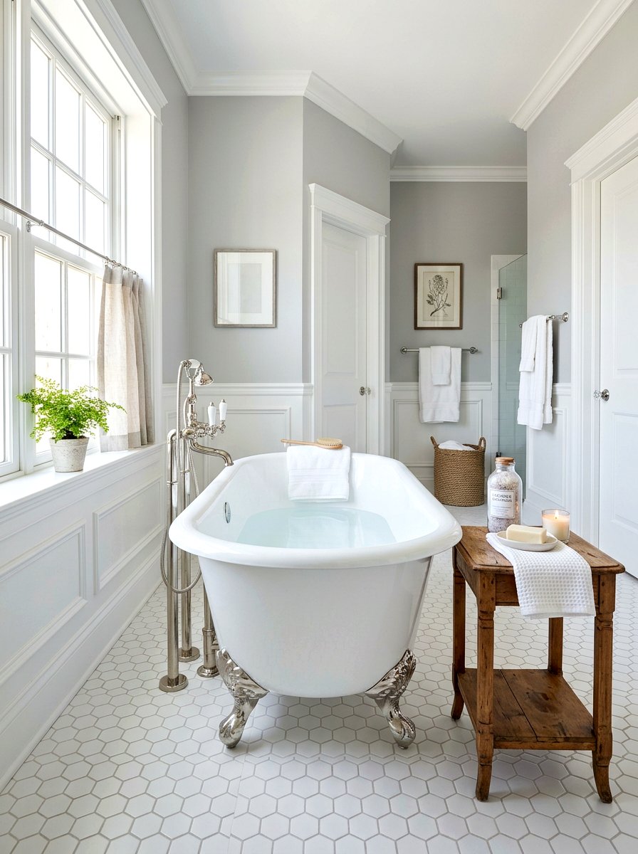 Clawfoot Bathtub Bathroom - 30 Hamptons bathroom ideas
