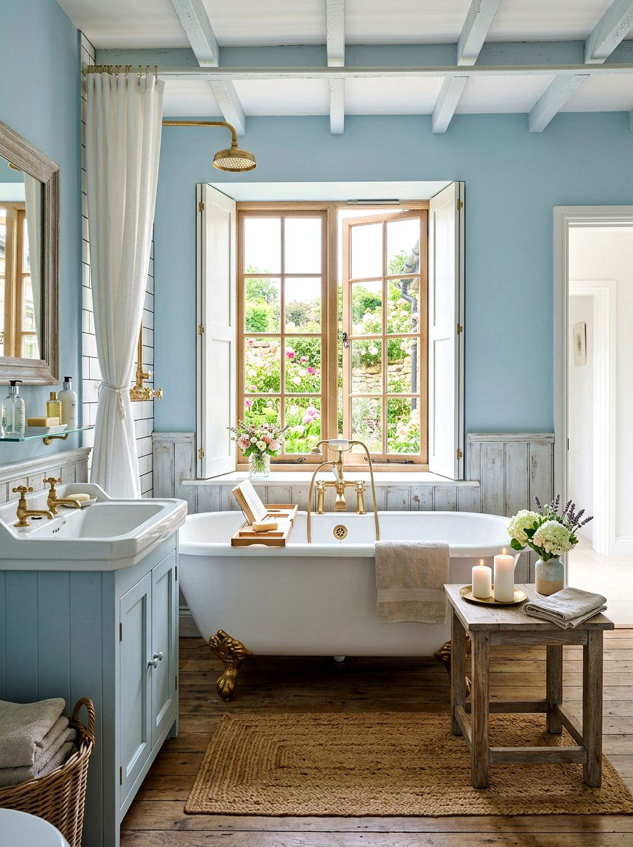 Clawfoot Bathtub - 30 cottage bathroom ideas