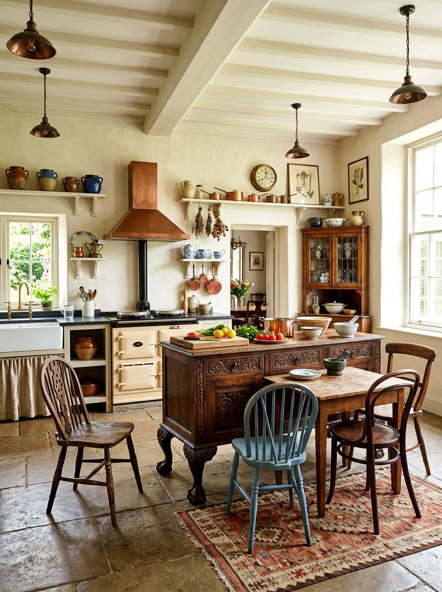 Clawfoot Furniture Kitchen - 30 vintage kitchen ideas