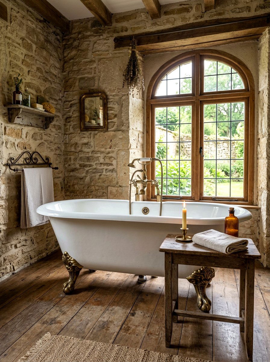 Clawfoot Tub - 30 old world bathroom ideas