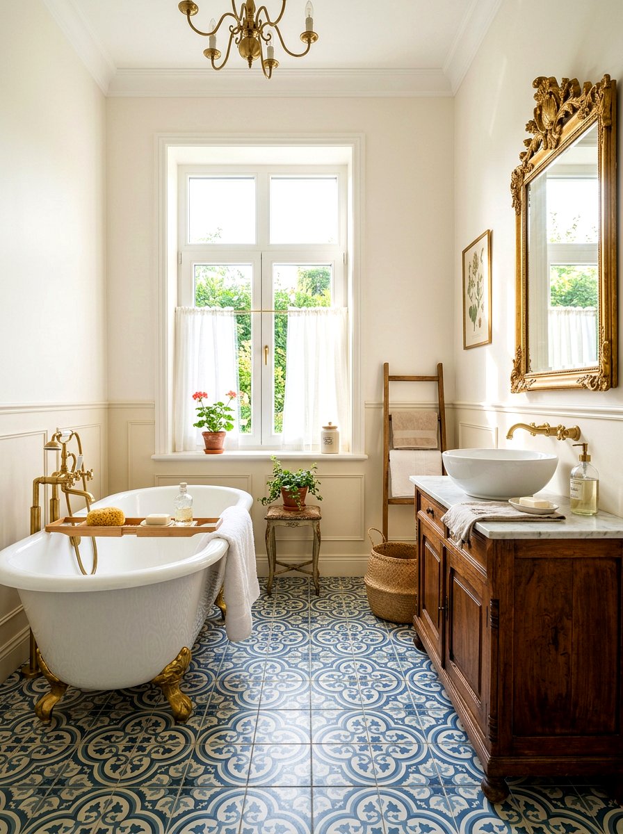 Clawfoot Tub Bathroom - 30 French cottage decor ideas