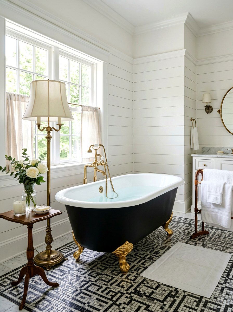 Clawfoot Tub Bathroom - 30 dramatic bathroom ideas
