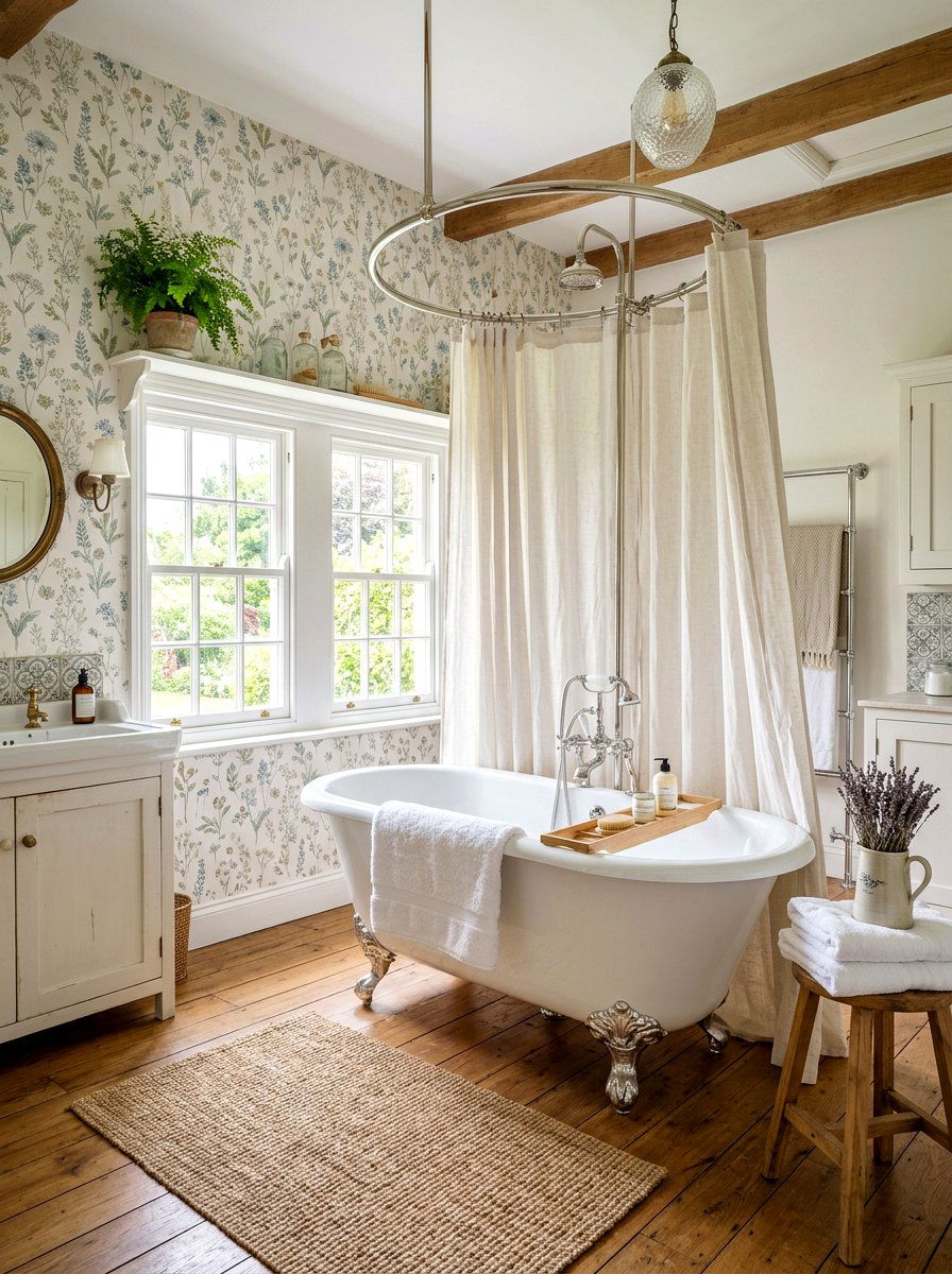 Clawfoot Tub Bathroom - 30 cottagecore bathroom ideas