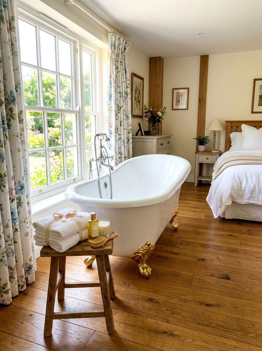 Clawfoot Tub In Bedroom - 30 antique bedroom decor ideas