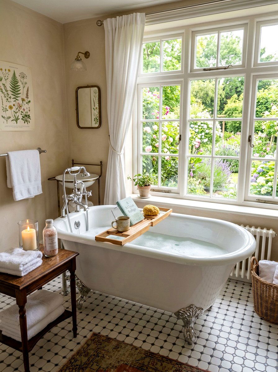 Clawfoot tub bathroom - 30 Nancy Meyers bathroom ideas