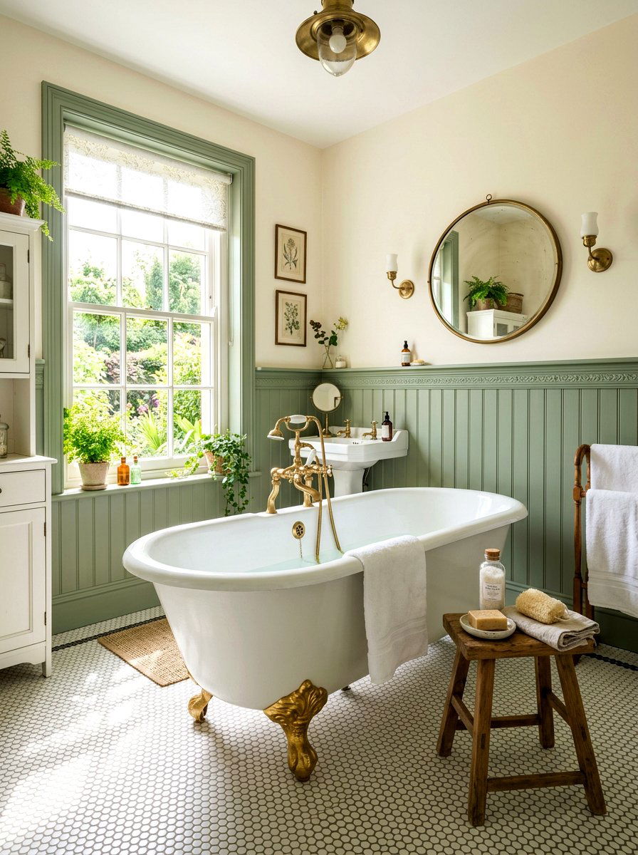 Clawfoot tub bathroom - 30 retro bathroom ideas