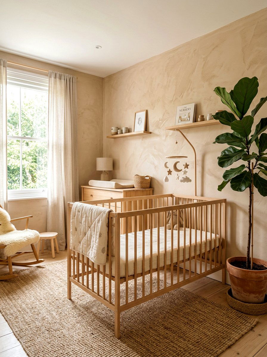 Clay Plaster Nursery - 30 biophilic interior design ideas