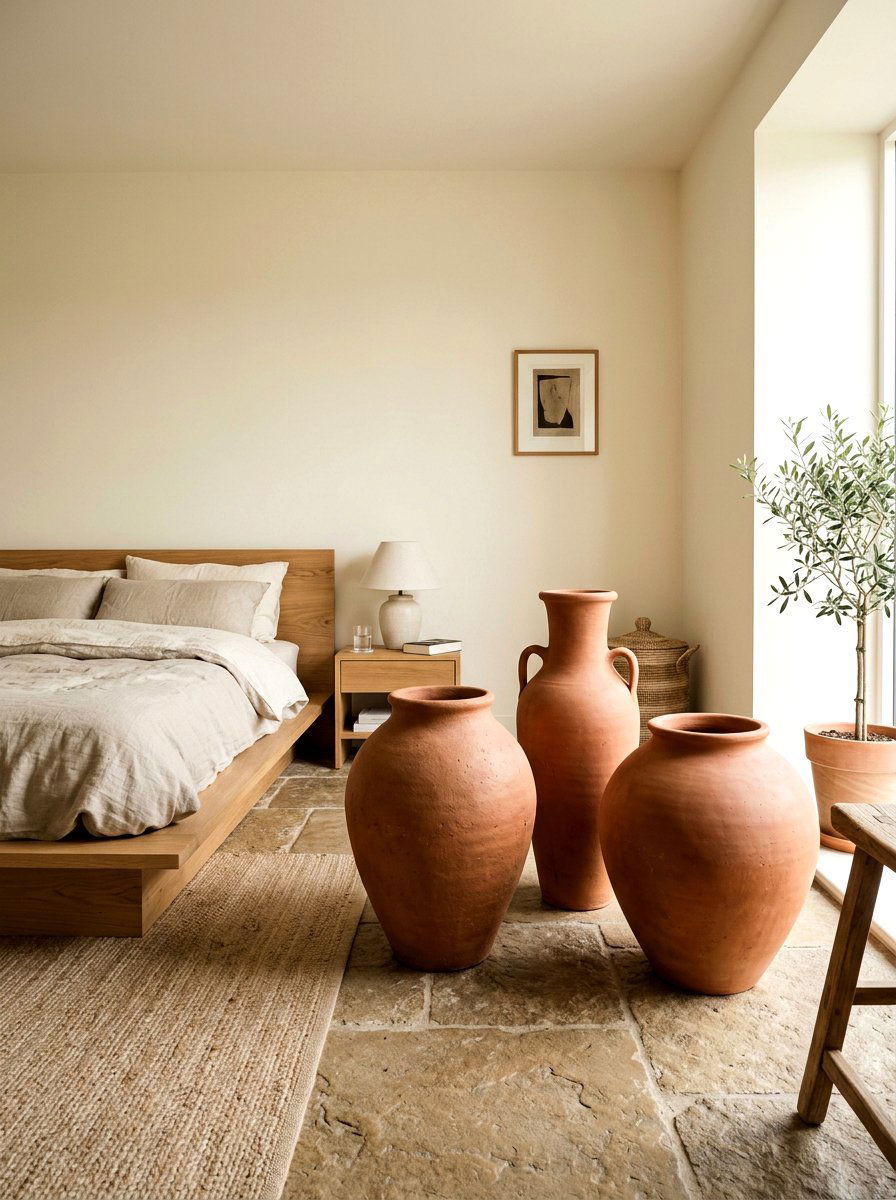 Clay Pottery Decor - 30 Moroccan bedroom ideas