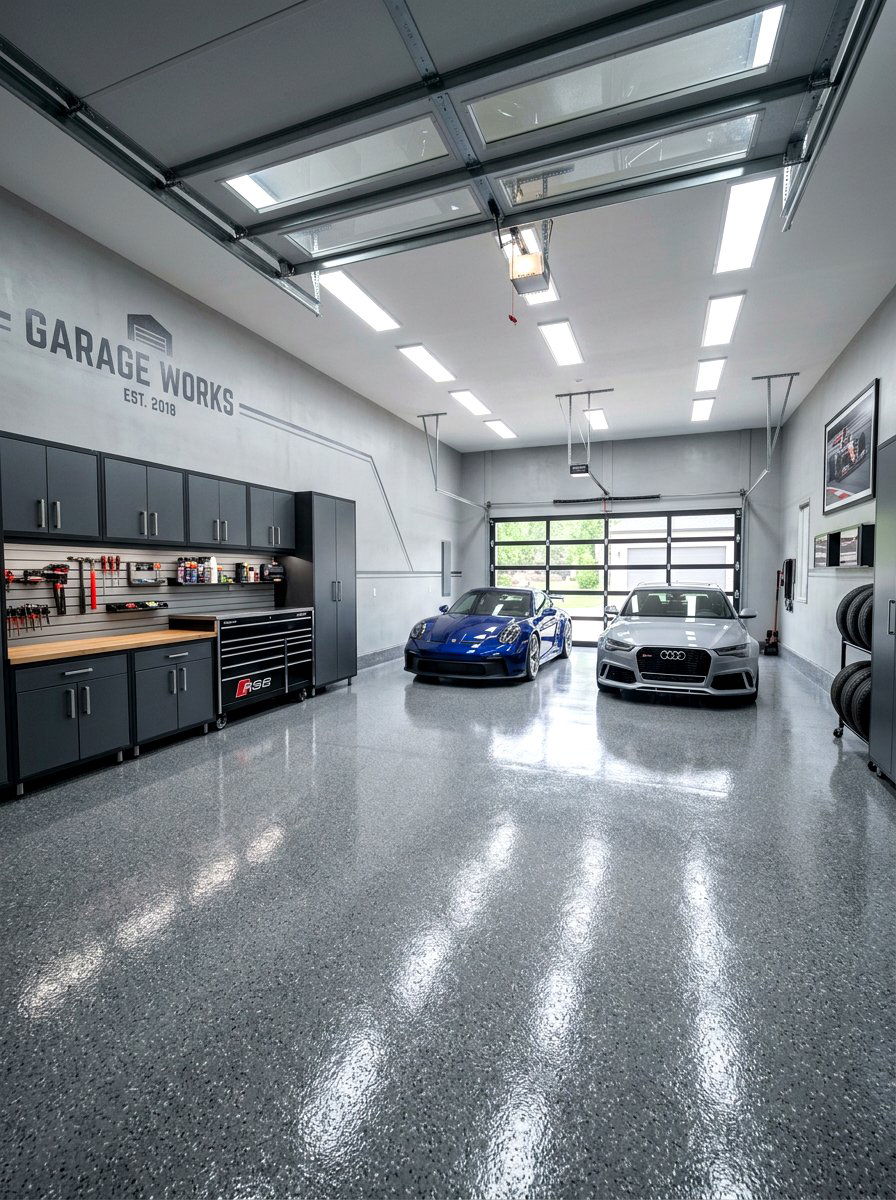 Clean Garage With Epoxy Floor Coating - 30 garage organization for small spaces ideas