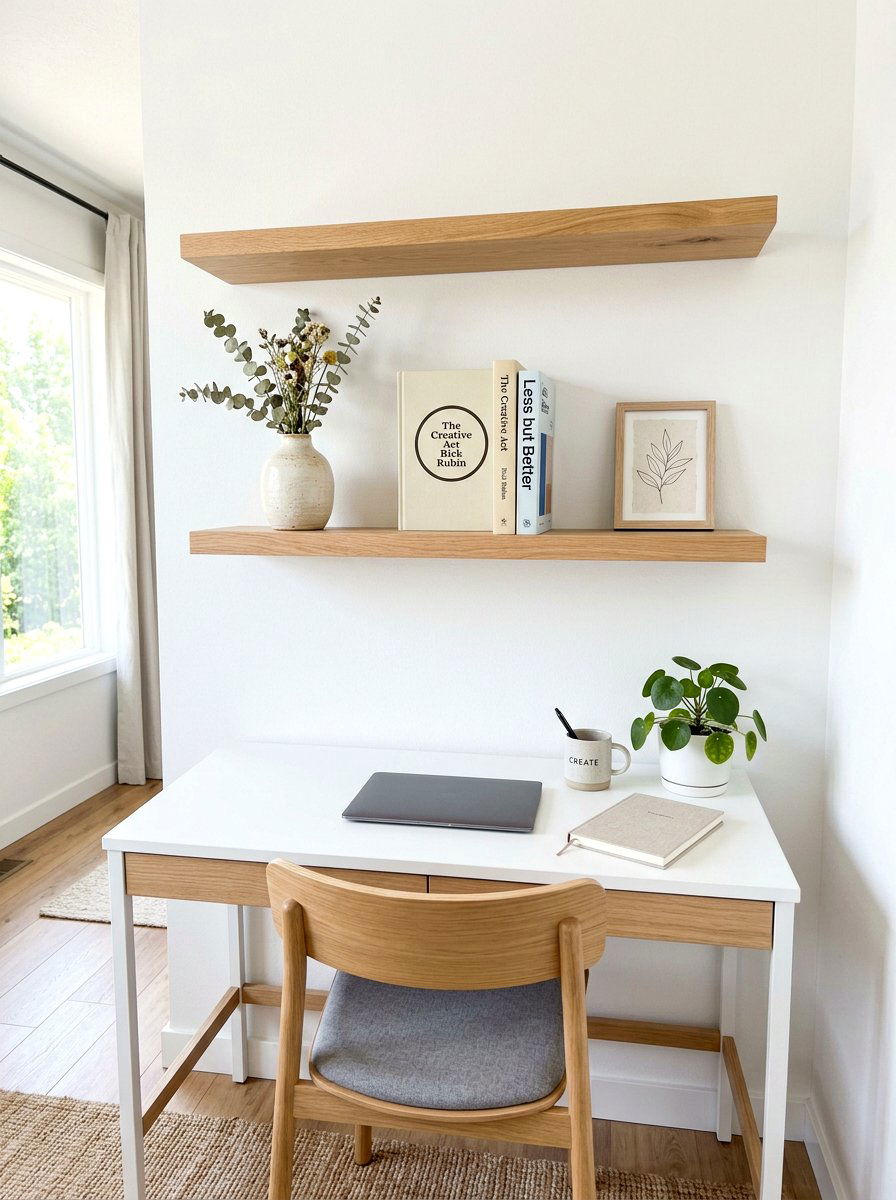 Clean Girl Floating Shelves - 30 clean girl bedroom ideas