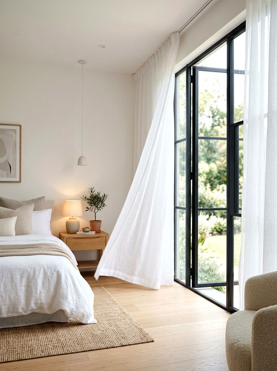 Clean Girl Sheer Curtains - 30 clean girl bedroom ideas
