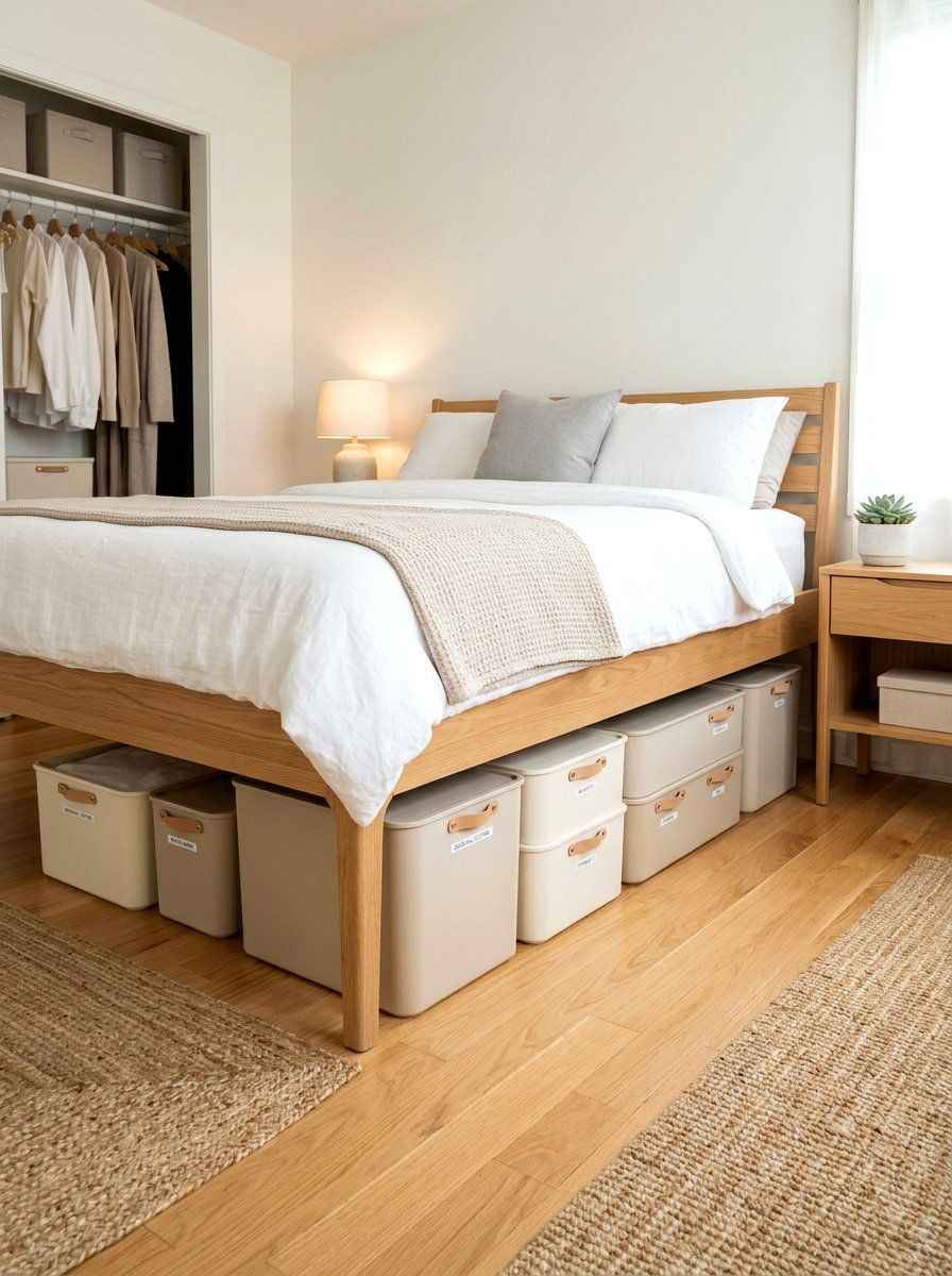 Clean Girl Underbed Storage - 30 clean girl bedroom ideas