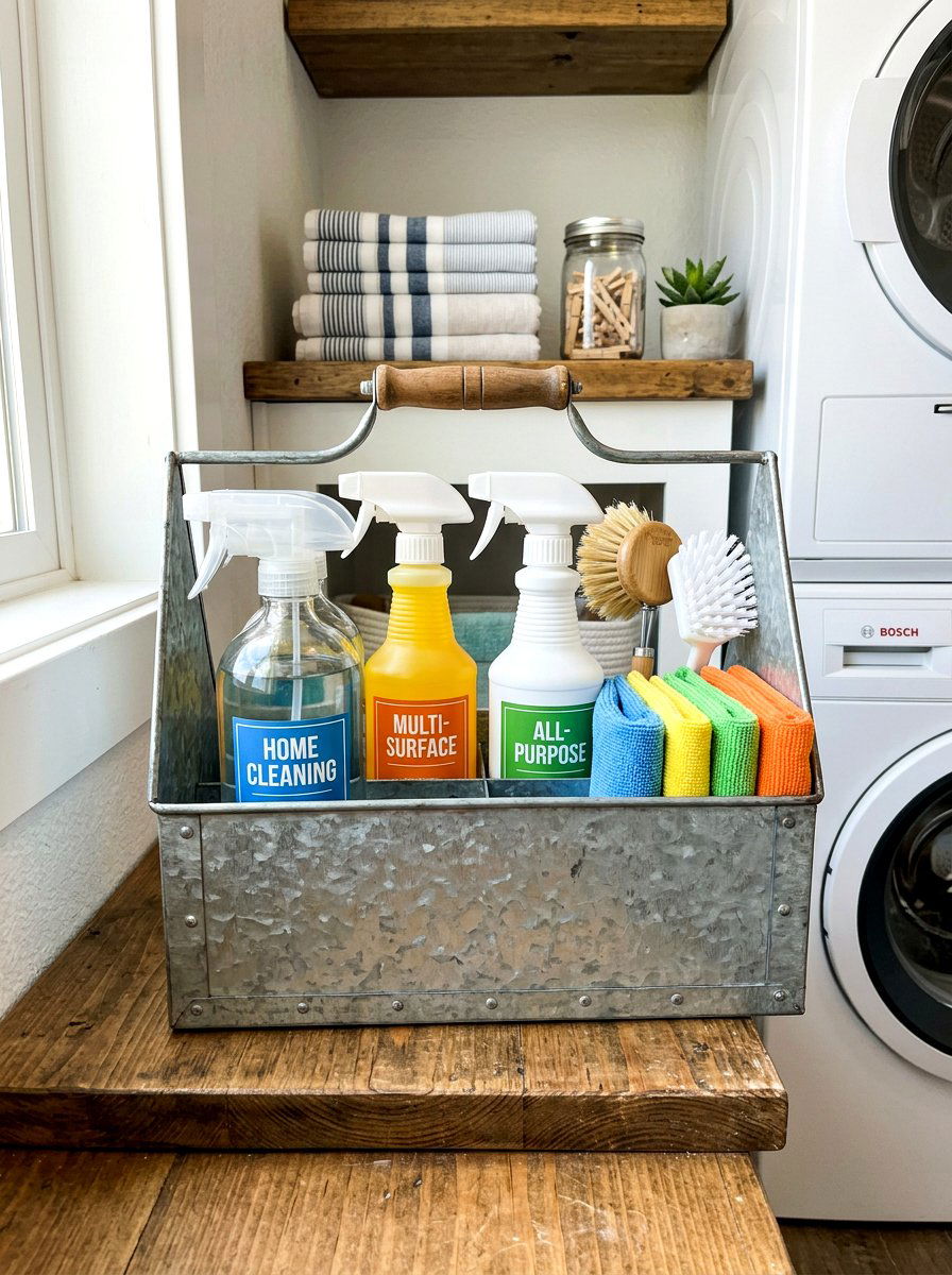 Cleaning Supply Caddy - 30 laundry room organization ideas