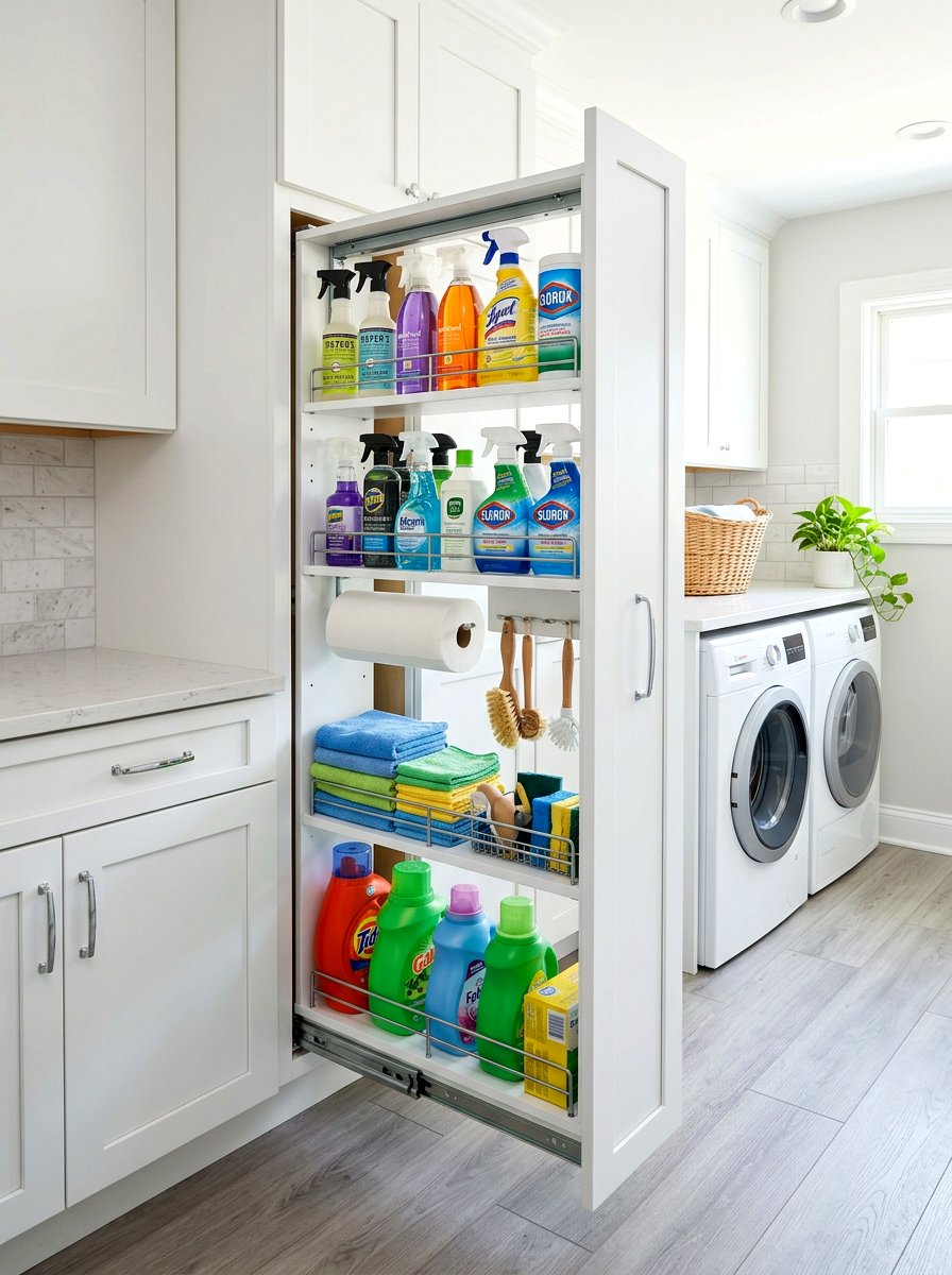 Cleaning Supply Pull Out - 30 deep drawer storage ideas