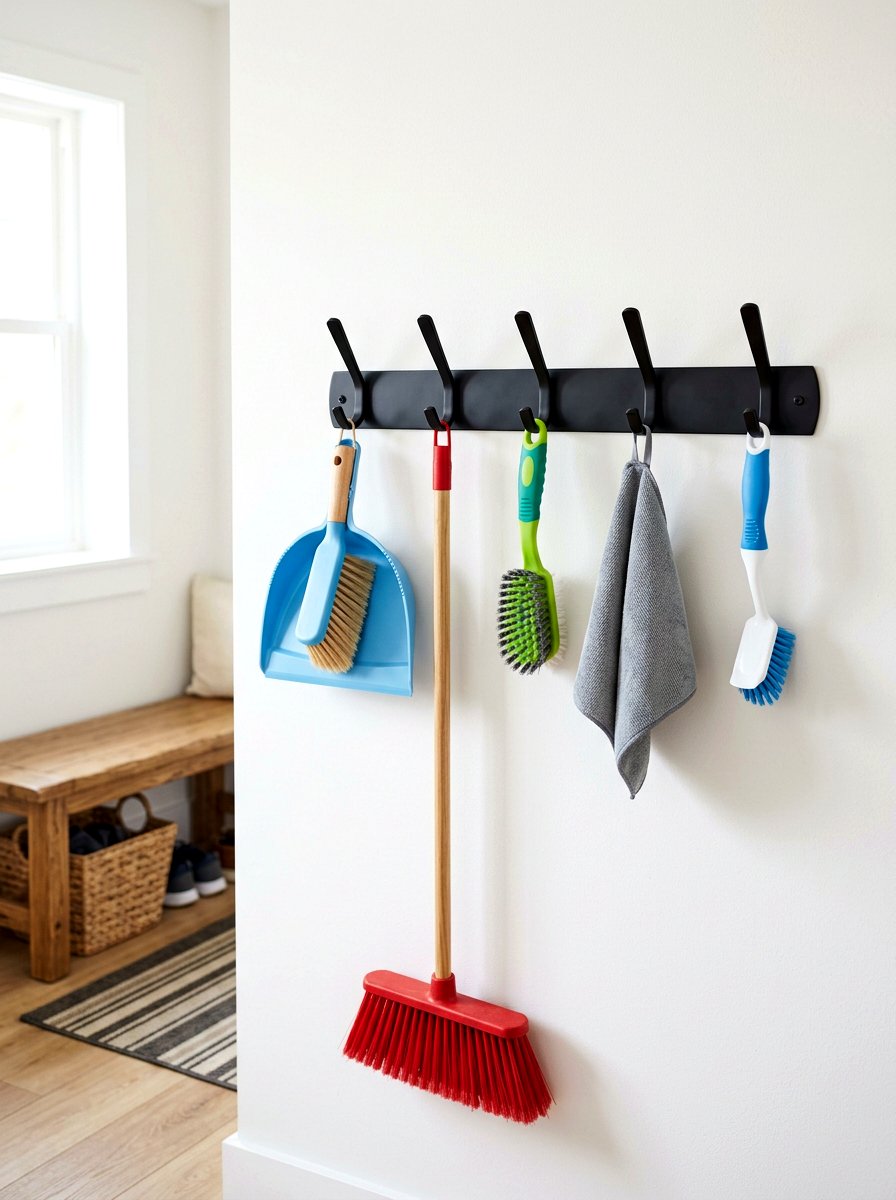 Cleaning Wall Hook - 30 organizing cleaning supplies ideas