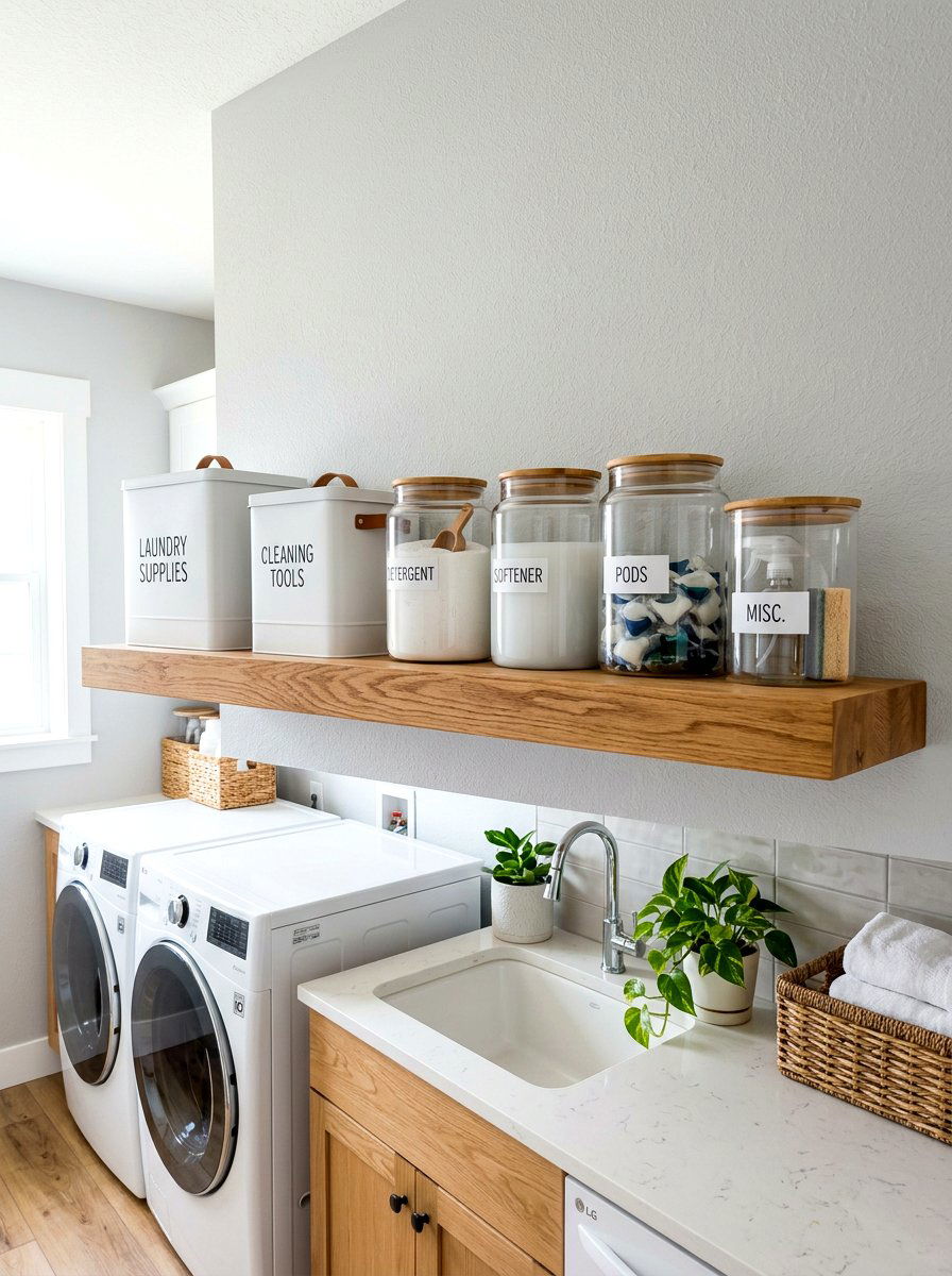Cleaning Wall Shelf - 30 organizing cleaning supplies ideas
