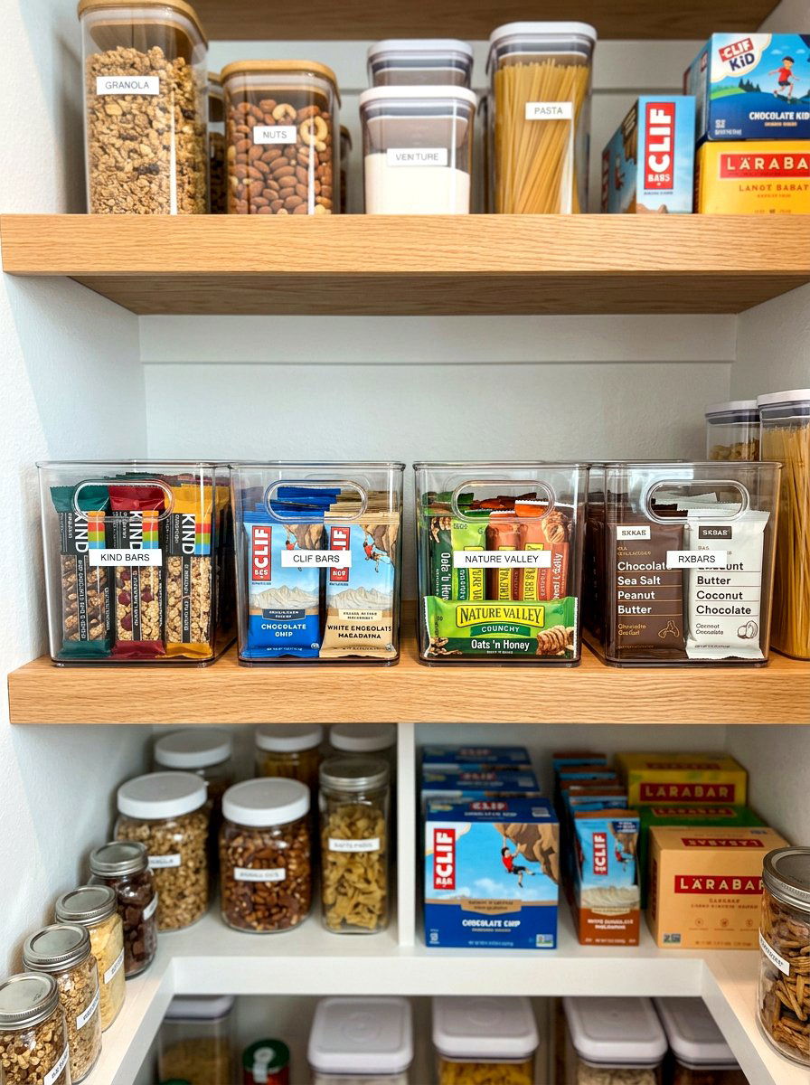 Clear Acrylic Bin - 30 refill station pantry ideas