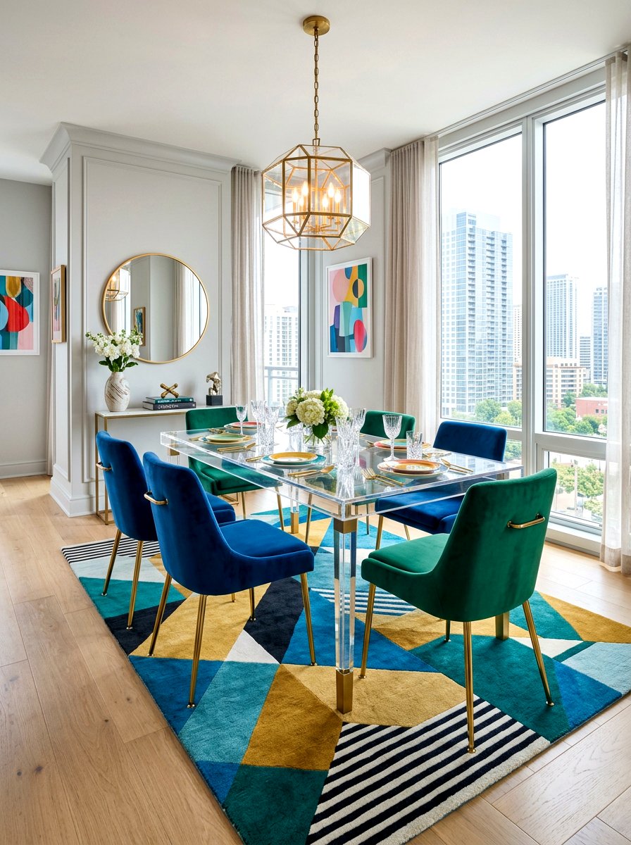 Clear Acrylic Dining Table - 30 small space dining table ideas