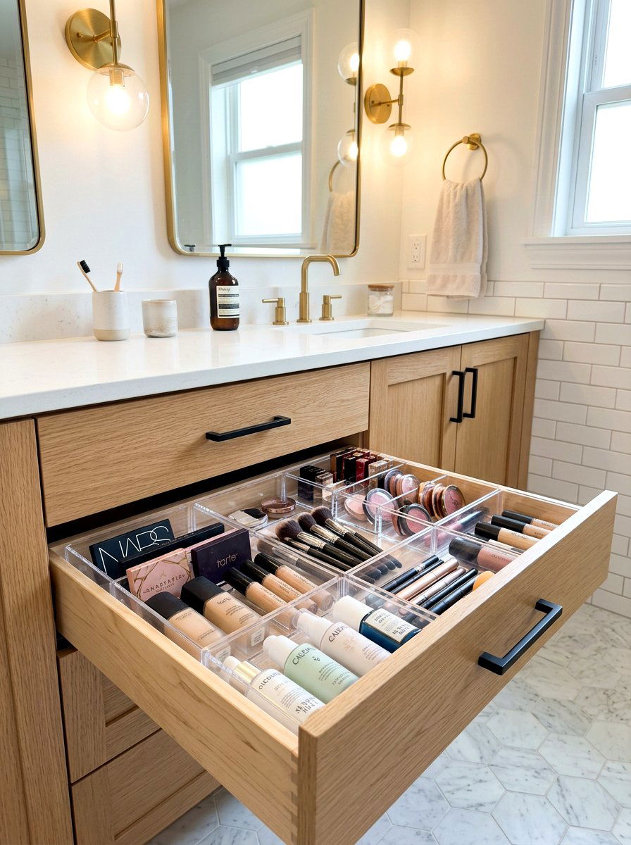 Clear Acrylic Drawer Inserts - 30 bathroom drawer inserts ideas