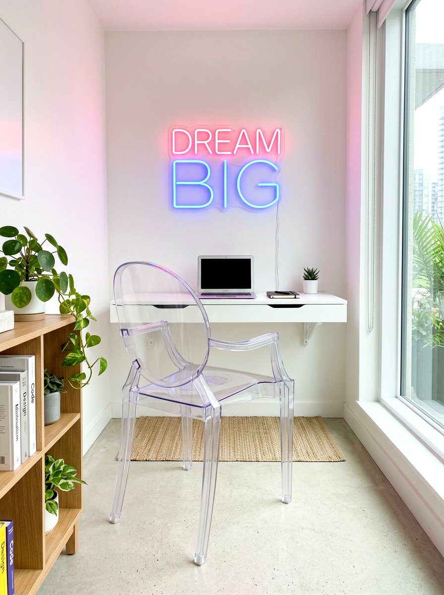 Clear Acrylic Ghost Chair - 30 office guest chair ideas