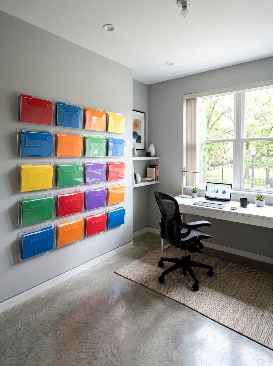 Clear Acrylic Wall File - 30 paper file wall ideas