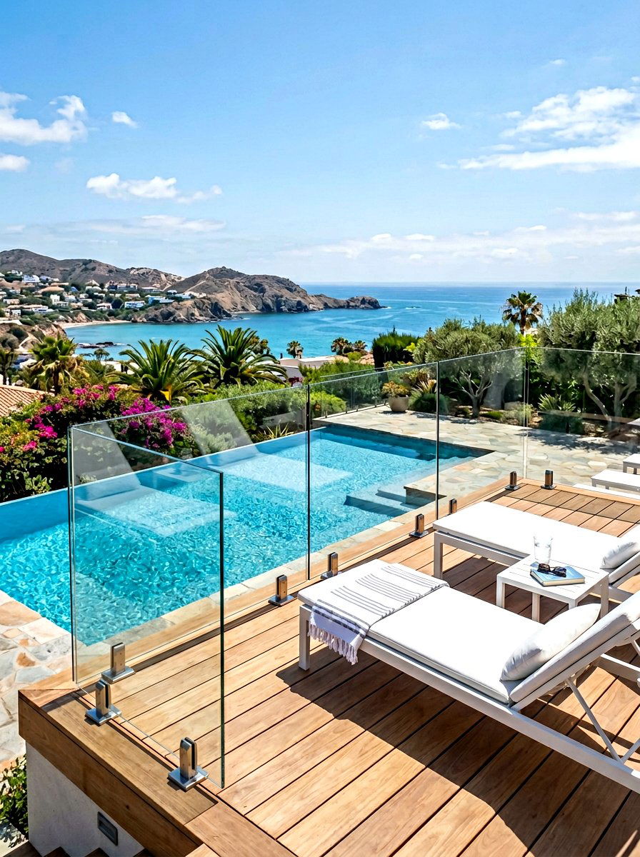 Clear Glass Deck Railing - 30 deck makeover ideas