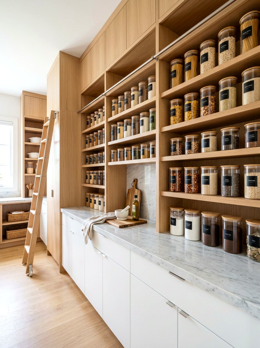 Clear Glass Storage Jars - 30 pantry reset ideas