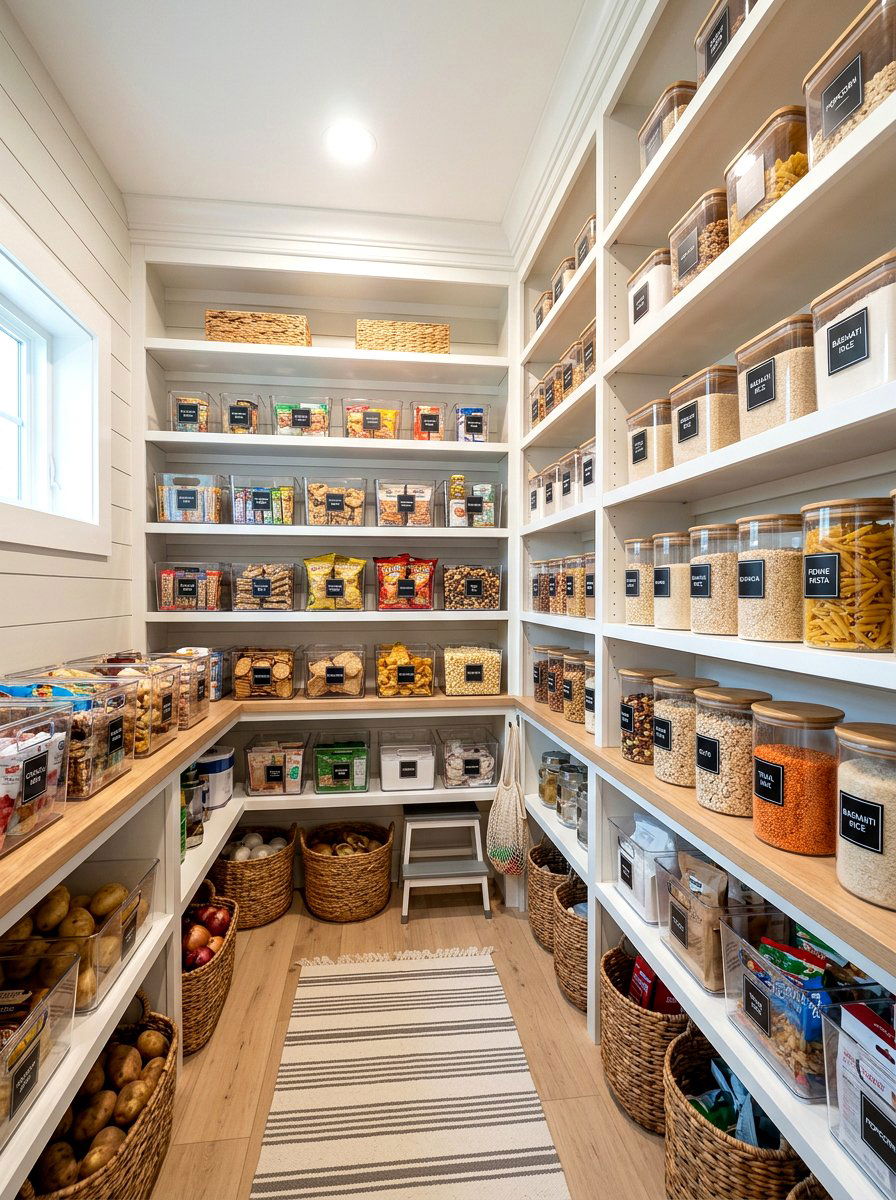 Clear Pantry Bin - 30 kitchen organization ideas