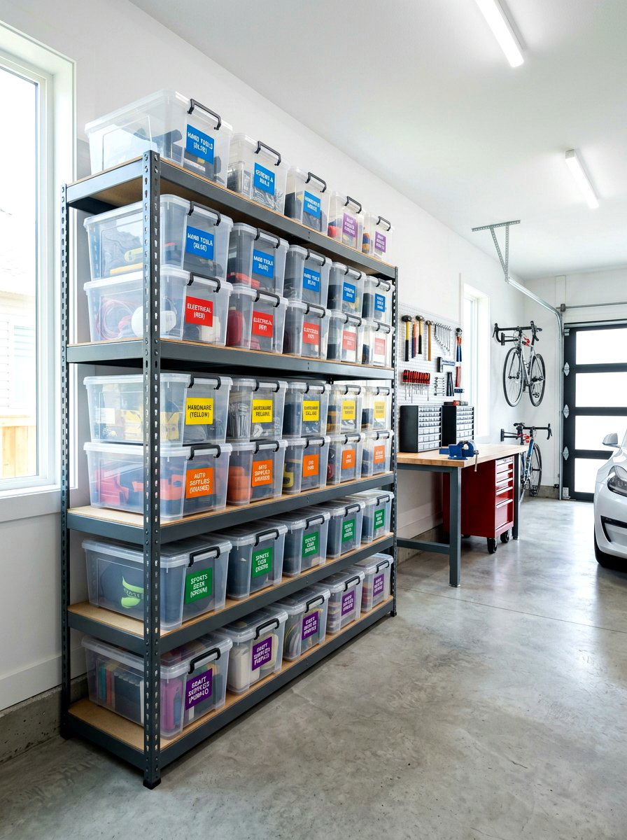 Clear Plastic Bins - 30 seasonal decor storage ideas
