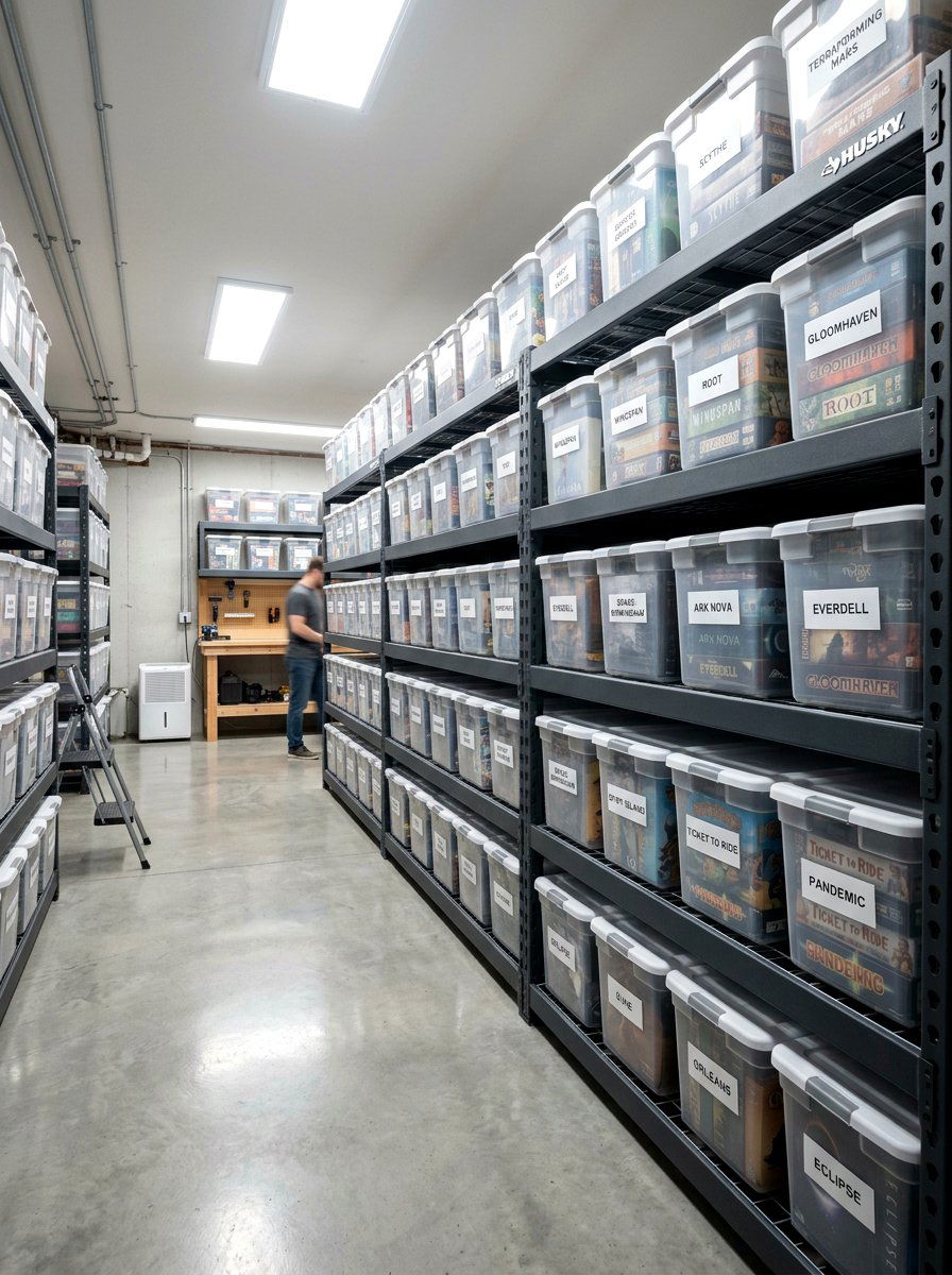 Clear Plastic Bins - 30 board game storage ideas
