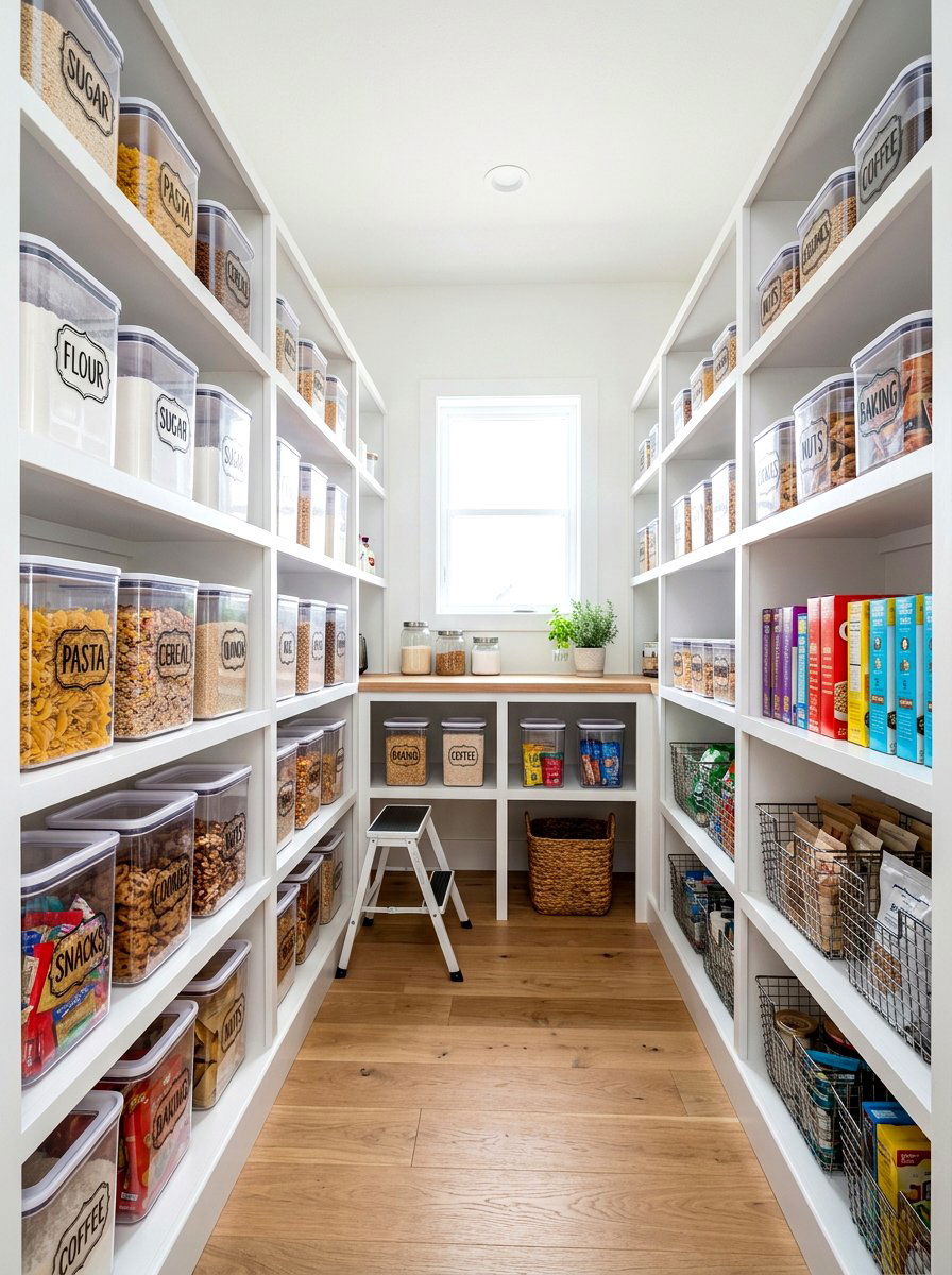 Clear Plastic Storage Bins - 30 pantry organization ideas