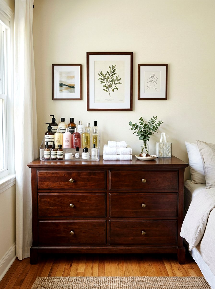 Clear Toiletry Organizer - 30 organizing a guest room ideas