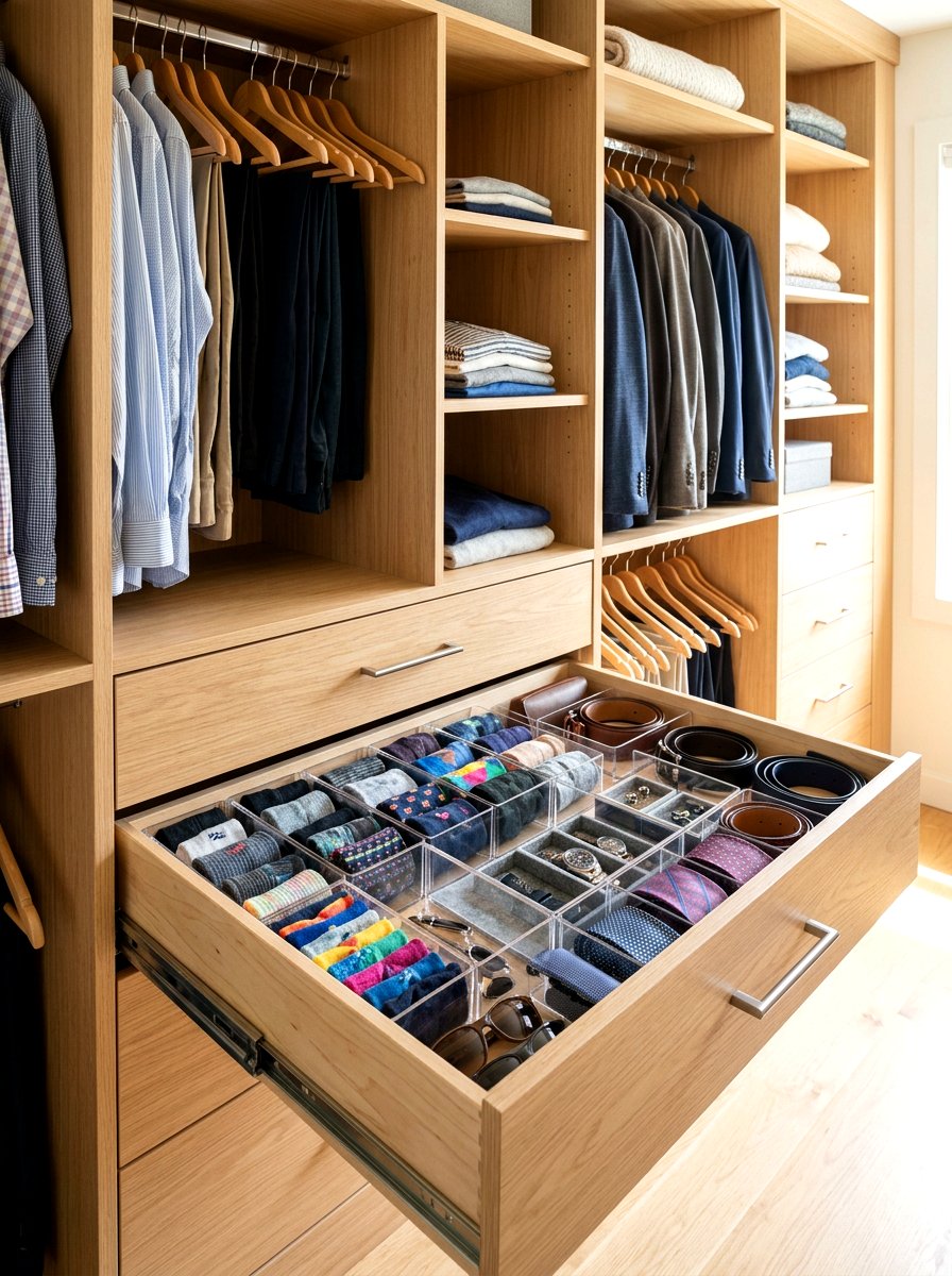 Clear drawer dividers - 30 kids closet system ideas