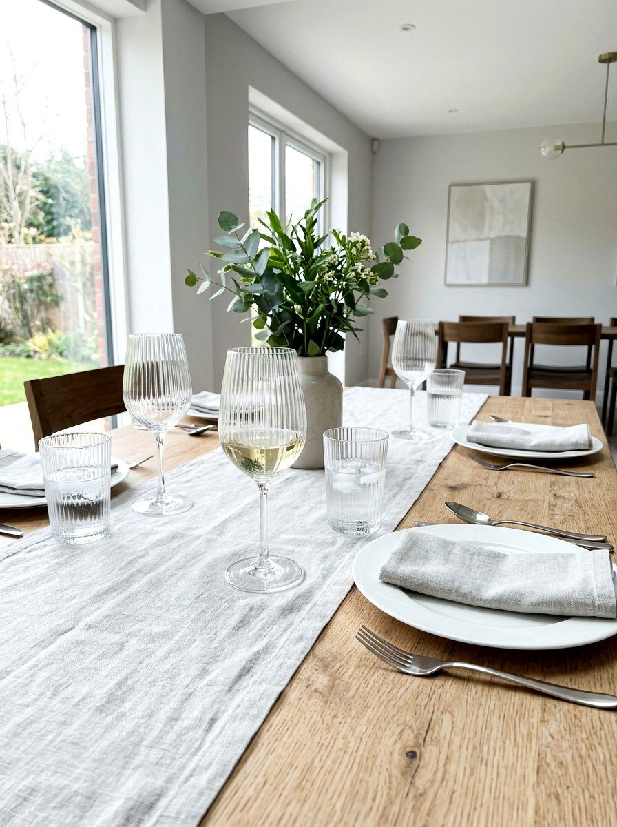 Clear glass glassware - 30 neutral tablescape ideas