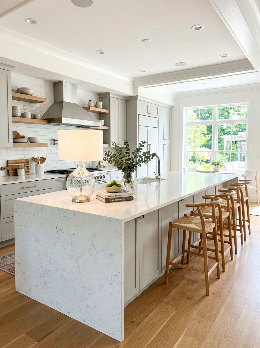 Clear glass lamp kitchen island - 30 table lamp kitchen island ideas