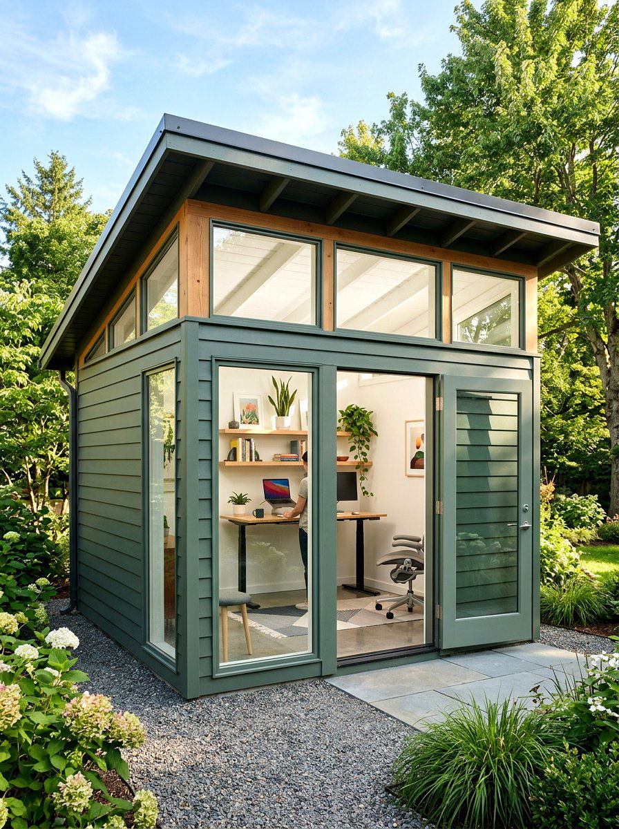 Clerestory Window Shed - 30 office shed ideas